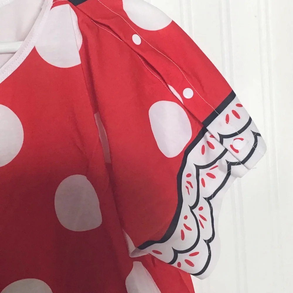 Disney Minnie Mouse polka dot wrap around nightgown or costume size XL - Picture 6 of 10